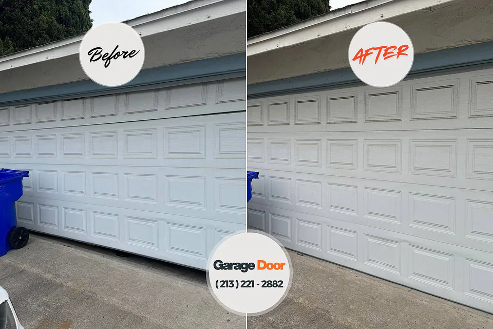Before and after: garage door repair Ko Olina, HI